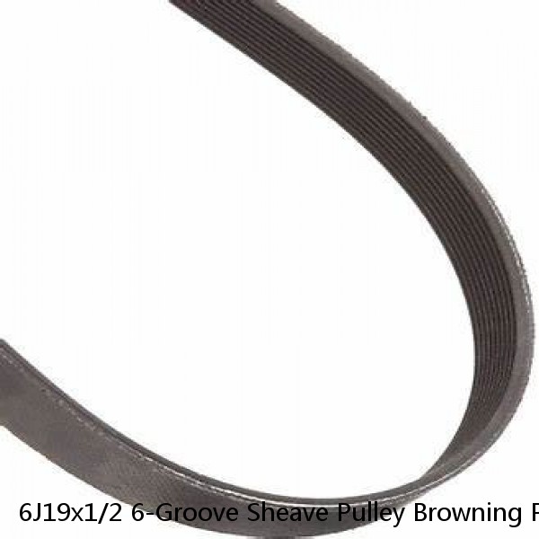 6J19x1/2 6-Groove Sheave Pulley Browning Poly-V #1 image